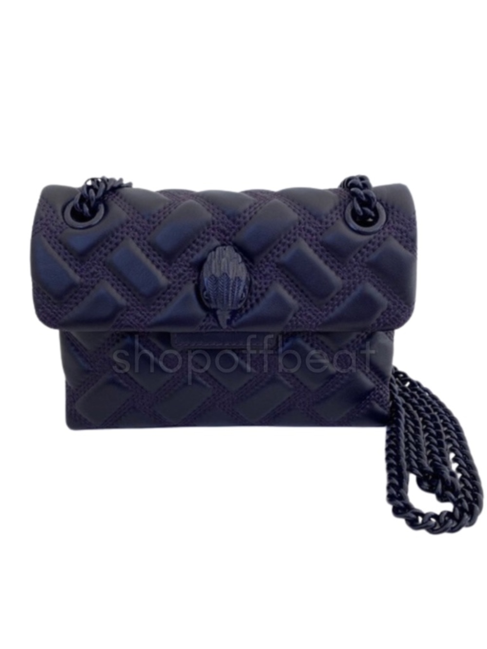 NEW Kurt Geiger Leather Mini Kensington Drench Bag Purple